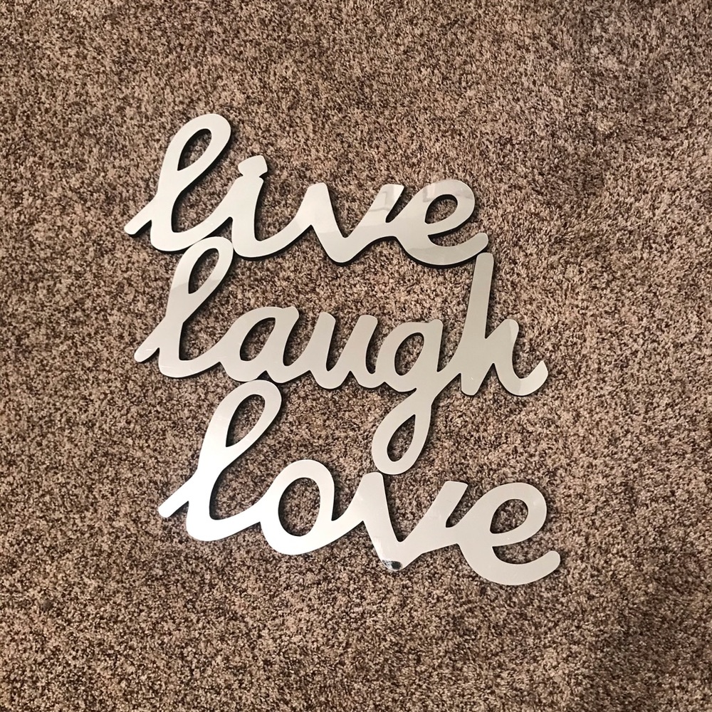 Live, Love, Laugh Mirror Wall Decor